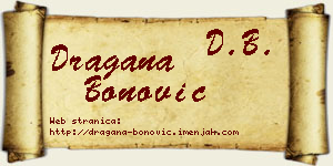 Dragana Bonović vizit kartica